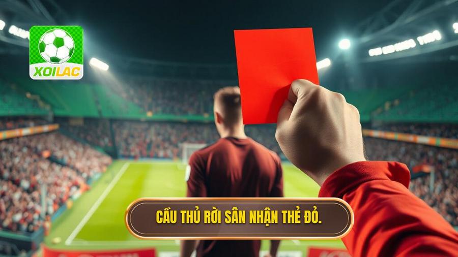 1. Cầu thủ rời sân nhận thẻ đỏ.