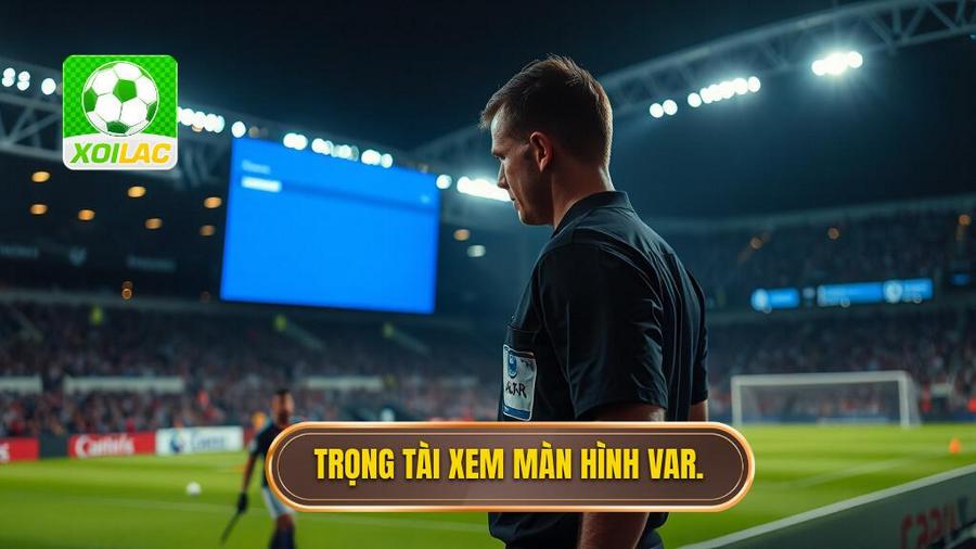 1. Trọng tài xem màn hình VAR.