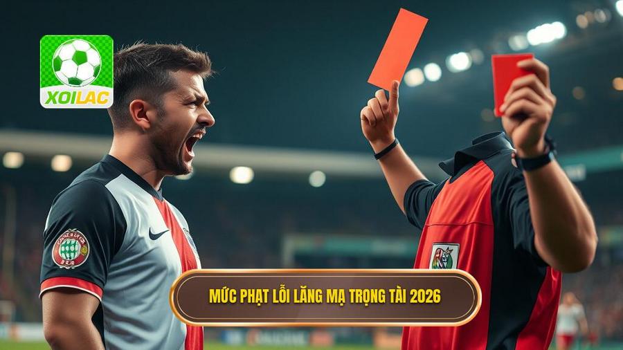 2. Mức phạt lỗi lăng mạ trọng tài 2026