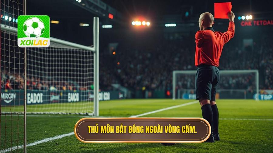 2. Thủ môn bắt bóng ngoài vòng cấm.